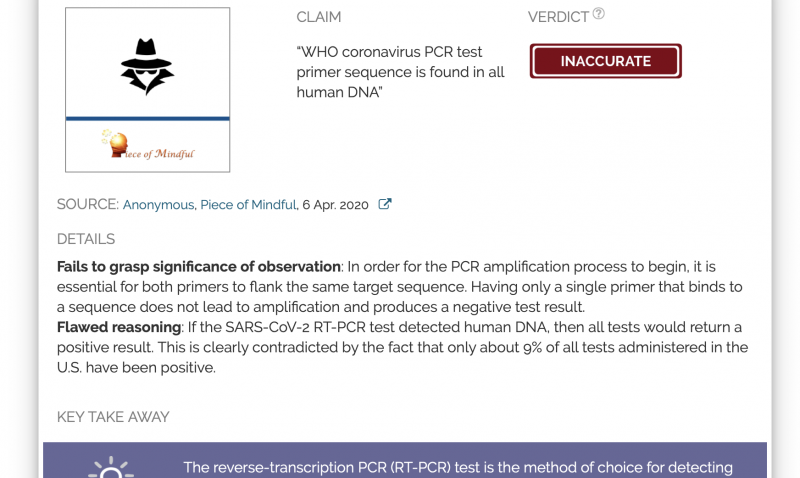 Human DNA does not produce a positive result on the RT-PCR ...